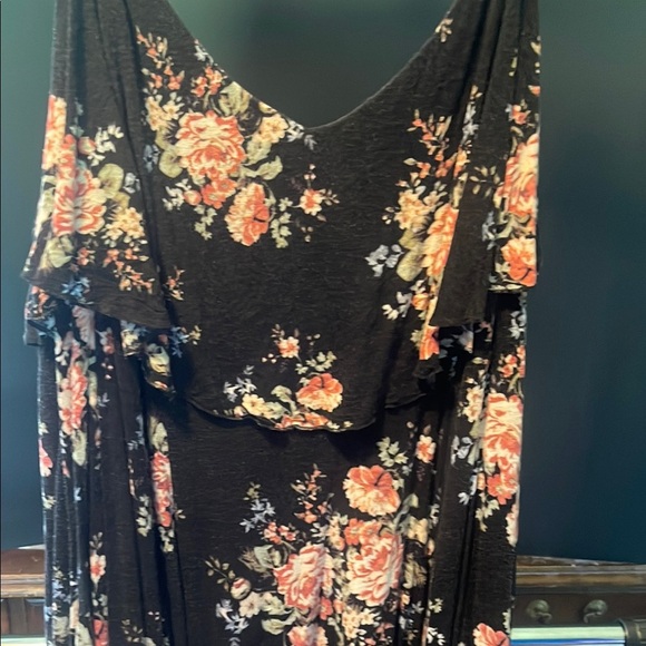 Torrid size 4 Floral Black Dress - Picture 4 of 8